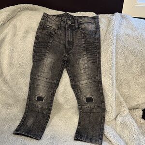 Men's Distressed Black Jeans